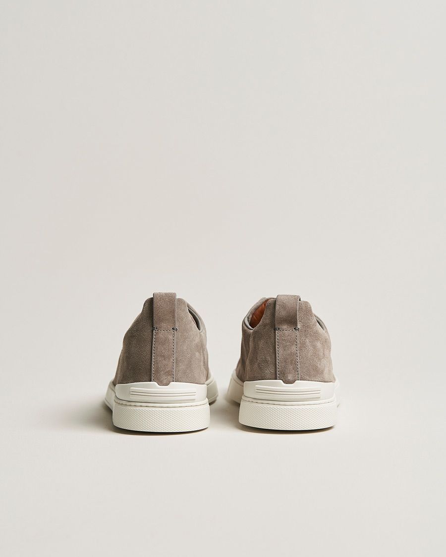 Mies | Zegna Triple Stitch Sneakers Grey Suede | Zegna | Triple Stitch Sneakers Grey Suede
