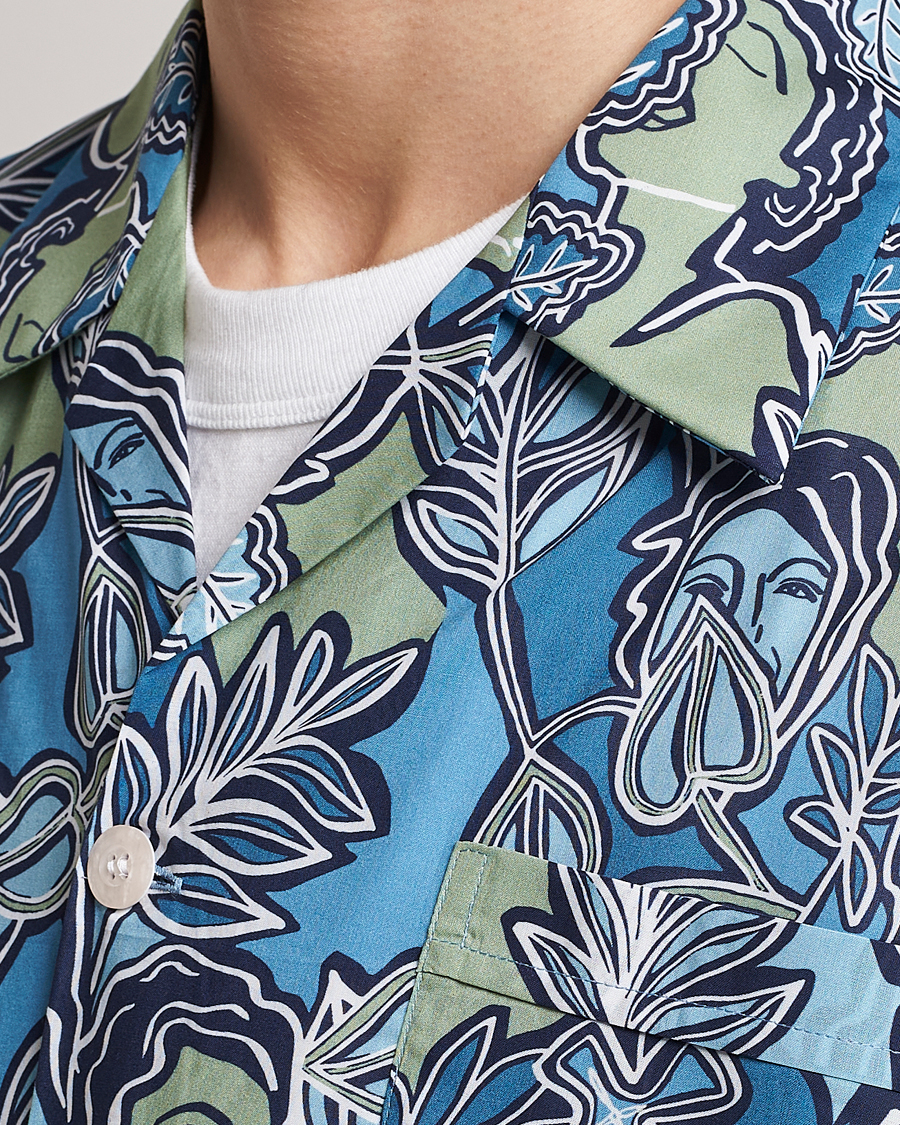 Mies | Yöpuvut ja kylpytakit | Derek Rose | Shortie Printed Cotton Pyjama Set Multi