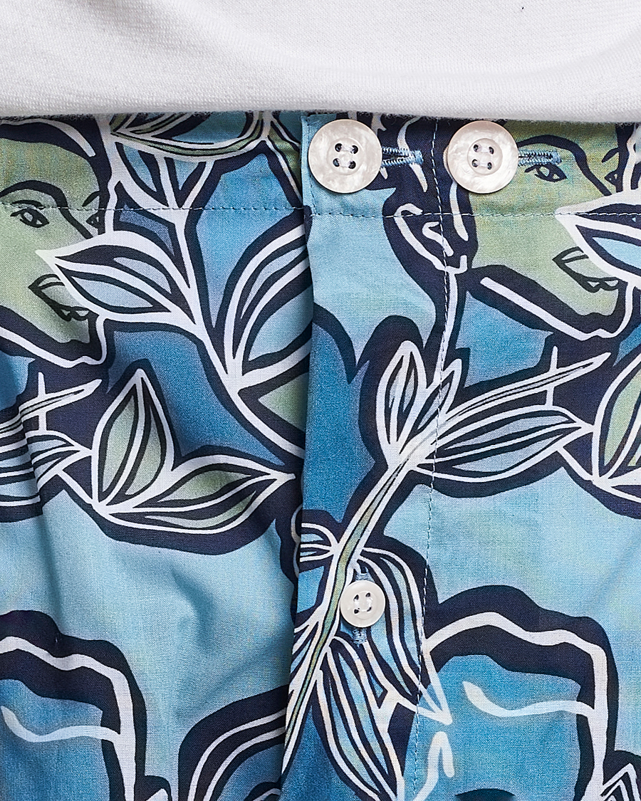 Mies | Yöpuvut ja kylpytakit | Derek Rose | Shortie Printed Cotton Pyjama Set Multi