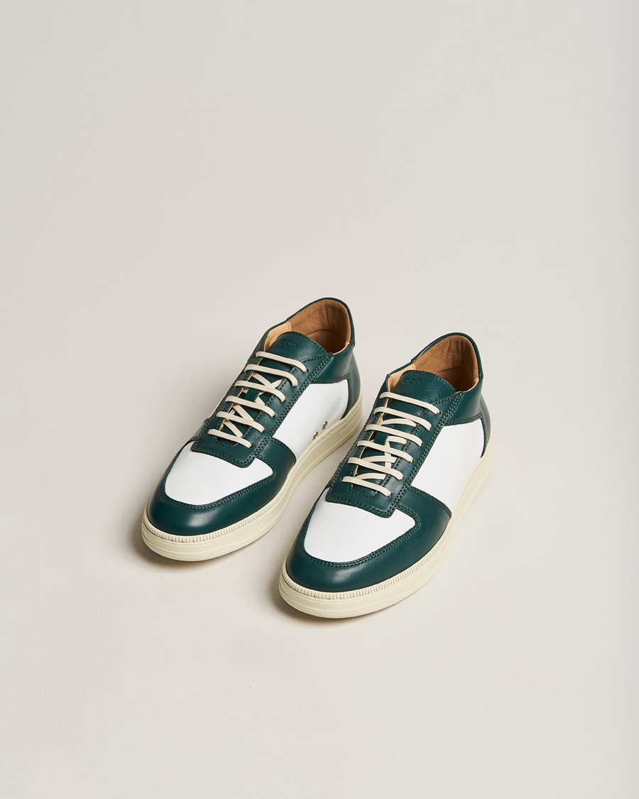 Mies | New Nordics | C.QP | Cingo Leather Sneaker White/Bottle Green