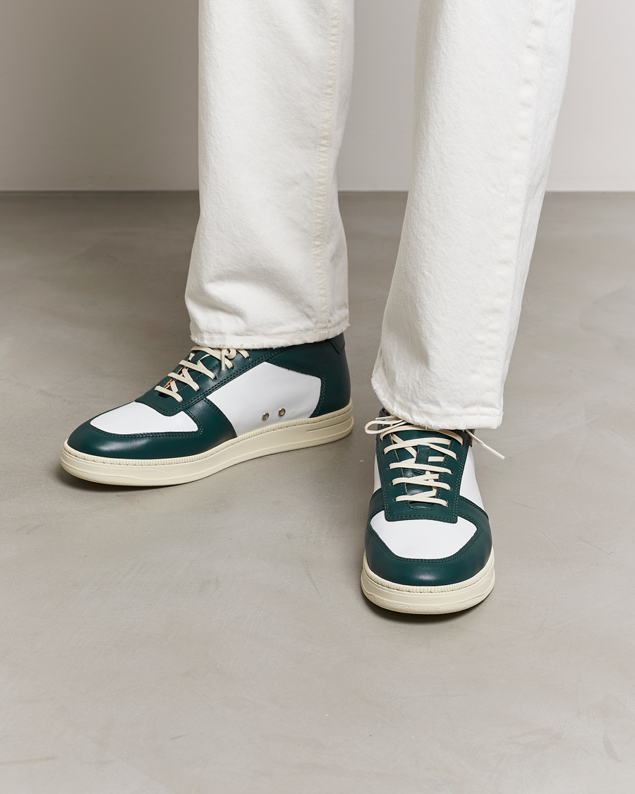 Mies | C.QP Cingo Leather Sneaker White/Bottle Green | CQP | C.QP Cingo Leather Sneaker White/Bottle Green