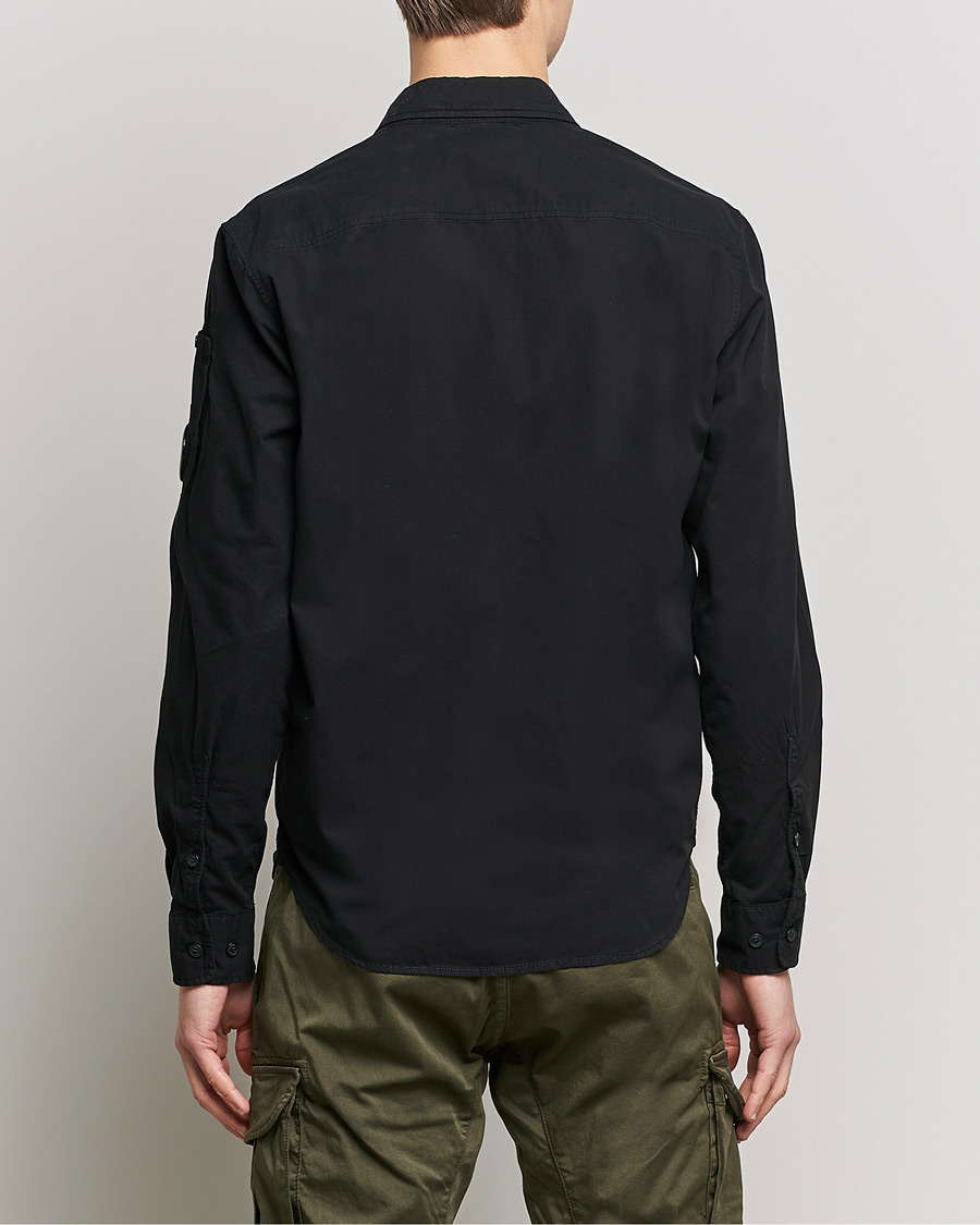 Mies | Kauluspaidat | C.P. Company | Garment Dyed Gabardine Zip Shirt Jacket Black