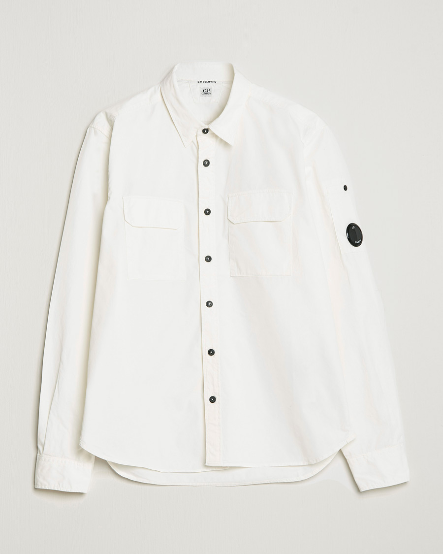 Mies | Kauluspaidat | C.P. Company | Garment Dyed Gabardine Shirt Jacket White
