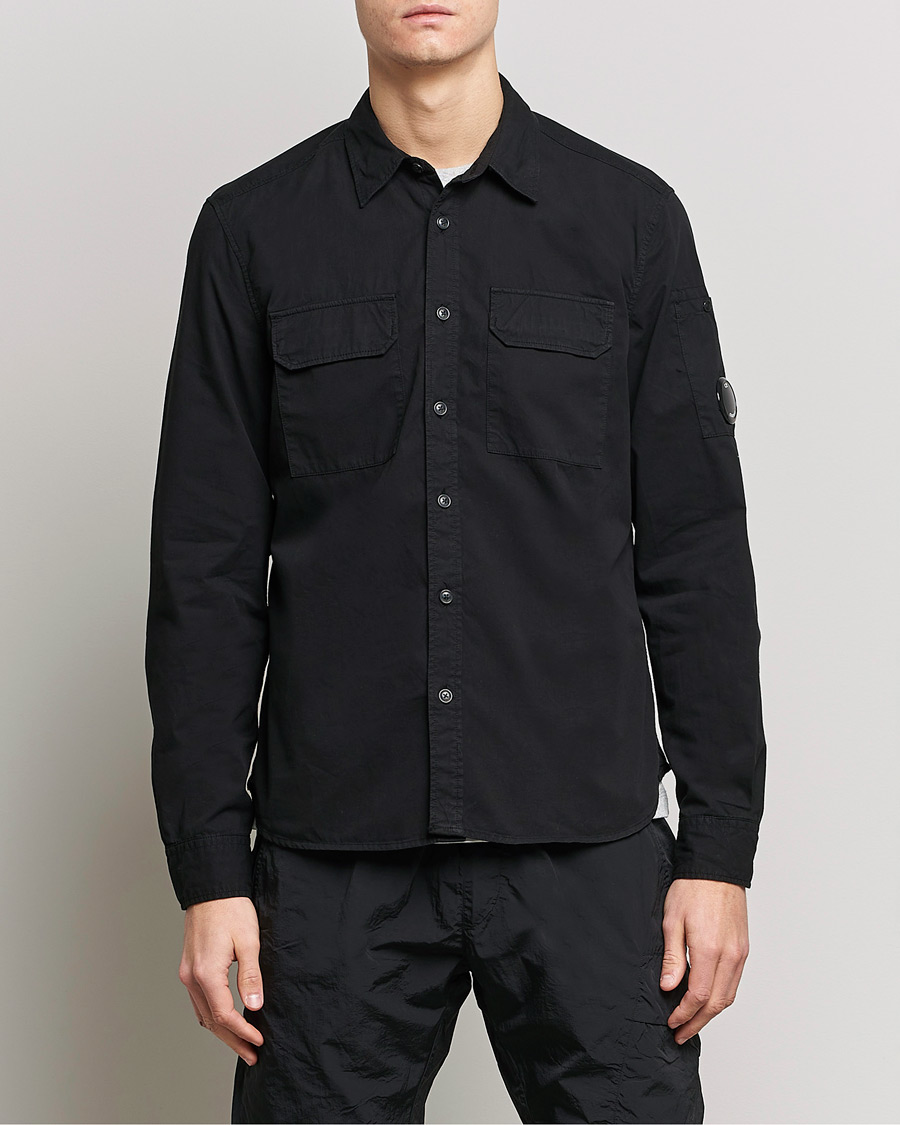 Mies | Overshirts | C.P. Company | Garment Dyed Gabardine Shirt Jacket Black