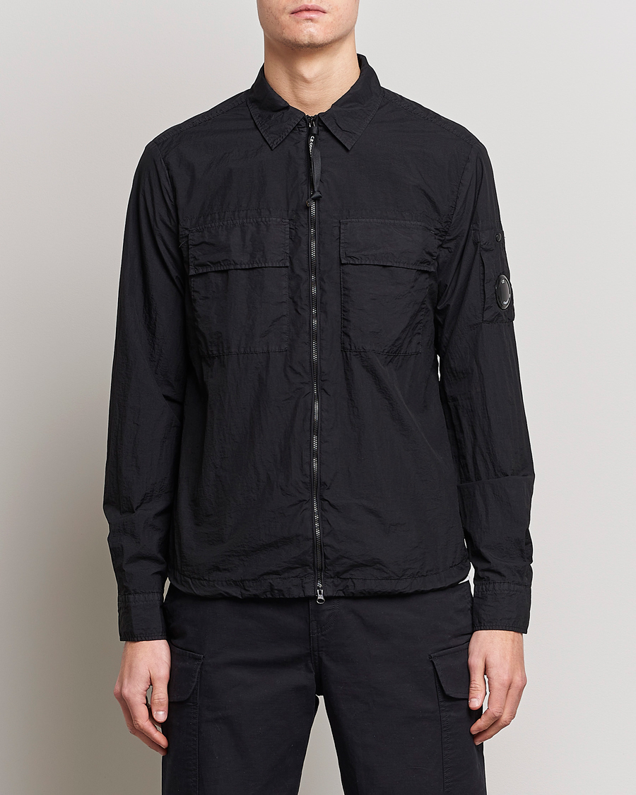 Mies | Paitatakit | C.P. Company | Taylon L Nylon Zip Shirt Jacket Black
