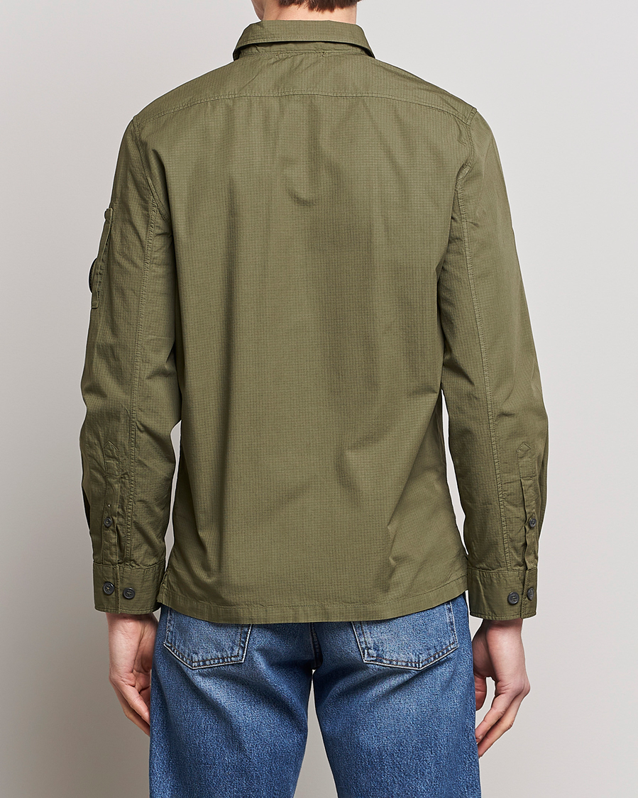 Mies | Kauluspaidat | C.P. Company | Cotton Rip Stop Overshirt Green