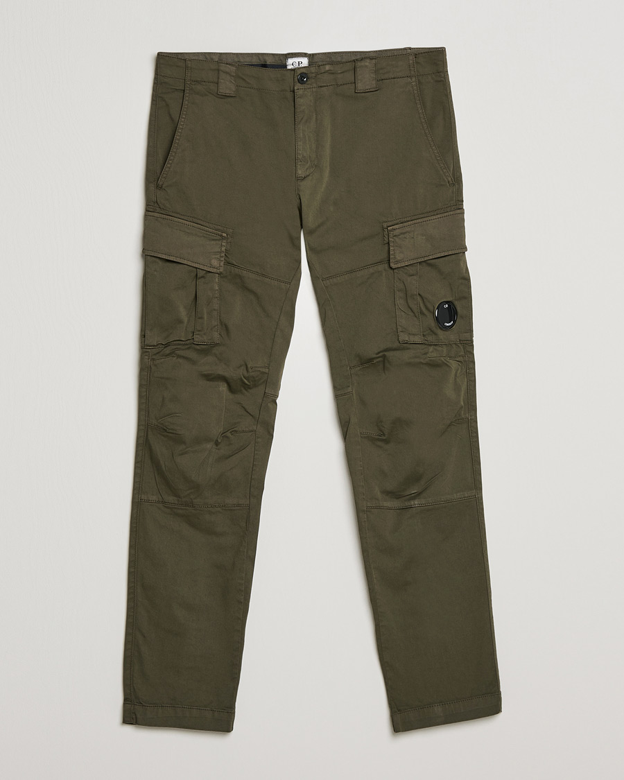 Mies | Housut | C.P. Company | Satin Stretch Cargo Pants Olive