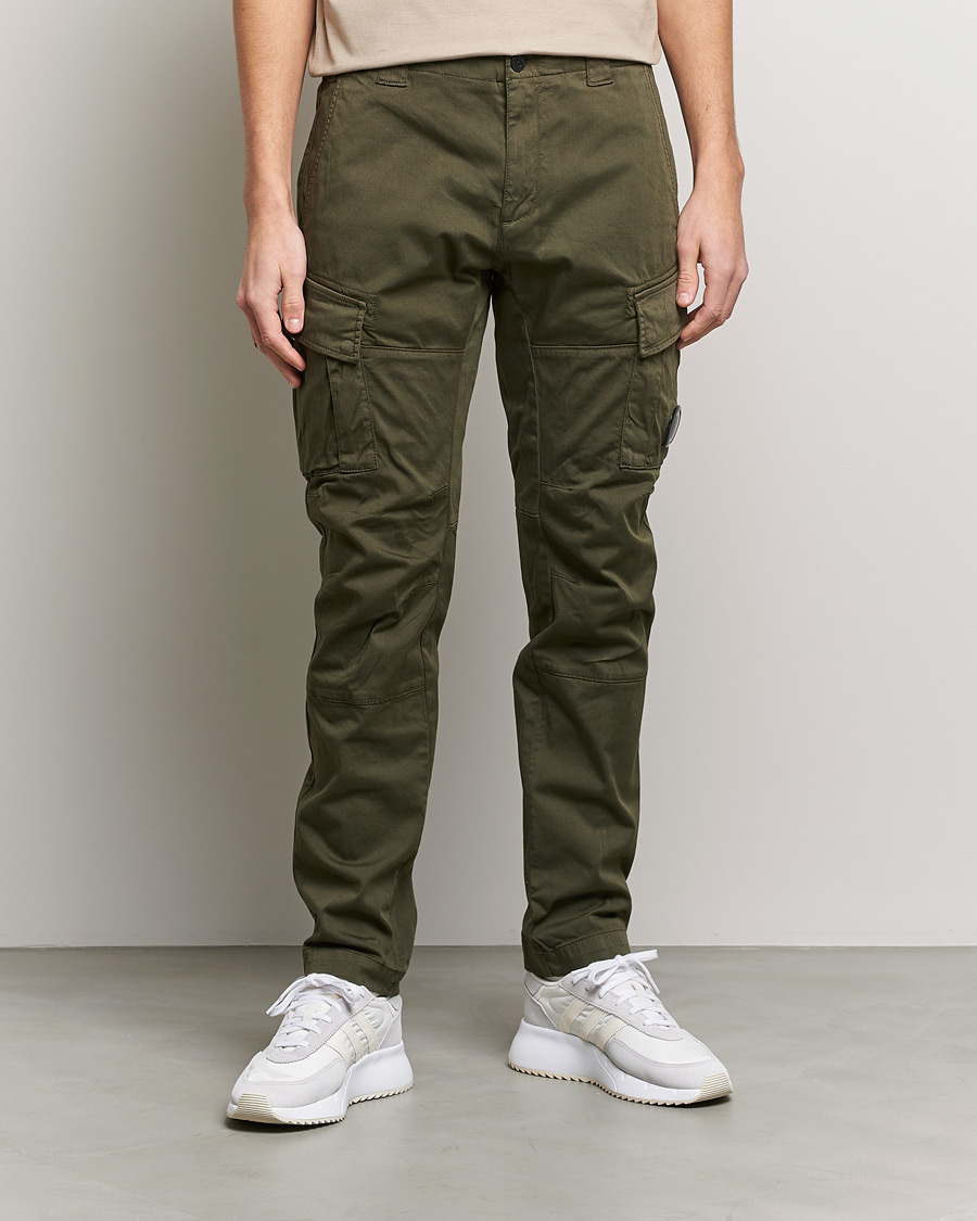 Mies |  | C.P. Company | Satin Stretch Cargo Pants Olive