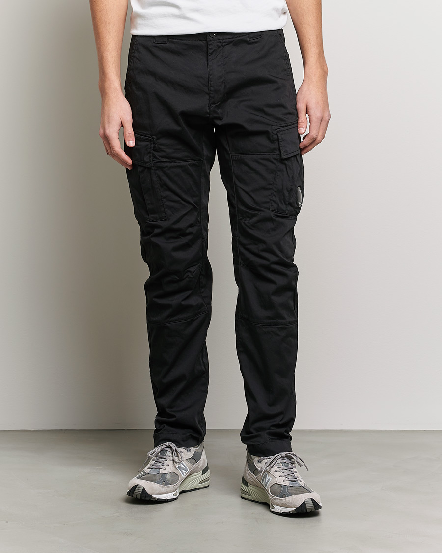 Mies |  | C.P. Company | Satin Stretch Cargo Pants Black