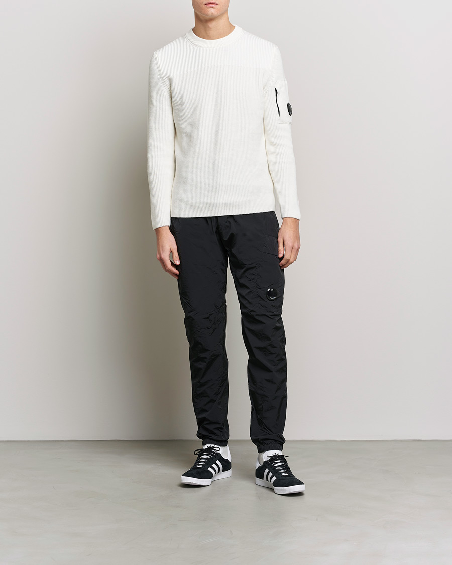 Mies | Puserot | C.P. Company | Sea Island Knitted Cotton Crew Neck White