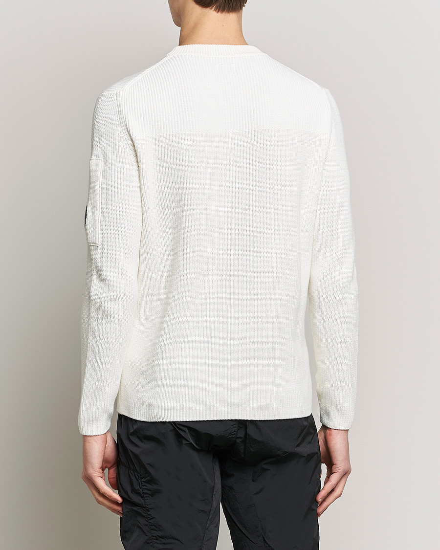 Mies | Puserot | C.P. Company | Sea Island Knitted Cotton Crew Neck White