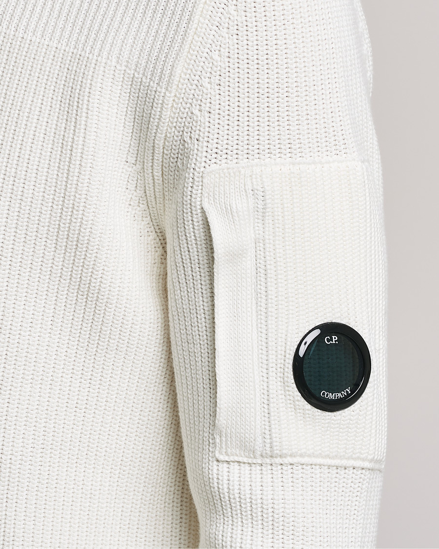 Mies | Puserot | C.P. Company | Sea Island Knitted Cotton Crew Neck White