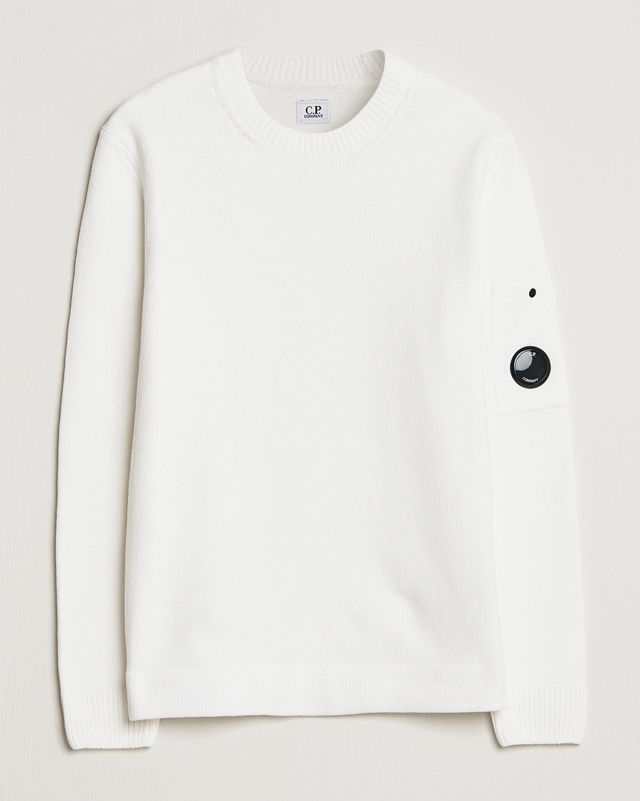 Mies | Puserot | C.P. Company | Cotton Chenille Crew Neck White