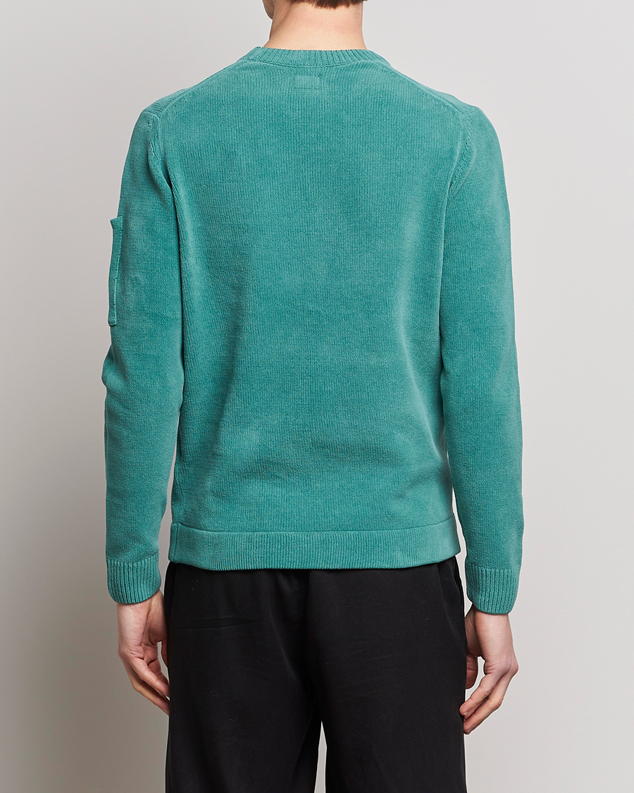 Mies | Puserot | C.P. Company | Cotton Chenille Crew Neck Ocean Green