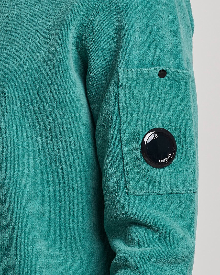 Mies | Puserot | C.P. Company | Cotton Chenille Crew Neck Ocean Green
