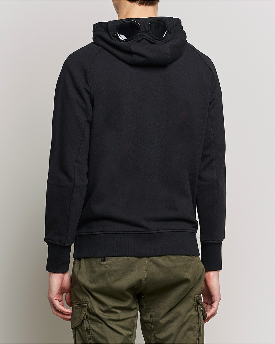 Mies | Puserot | C.P. Company | Diagonal Raised Fleece Full Zip Goggle Hoodie Black