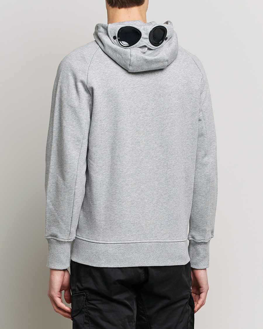 Mies | Puserot | C.P. Company | Diagonal Raised Fleece Full Zip Goggle Hoodie Grey