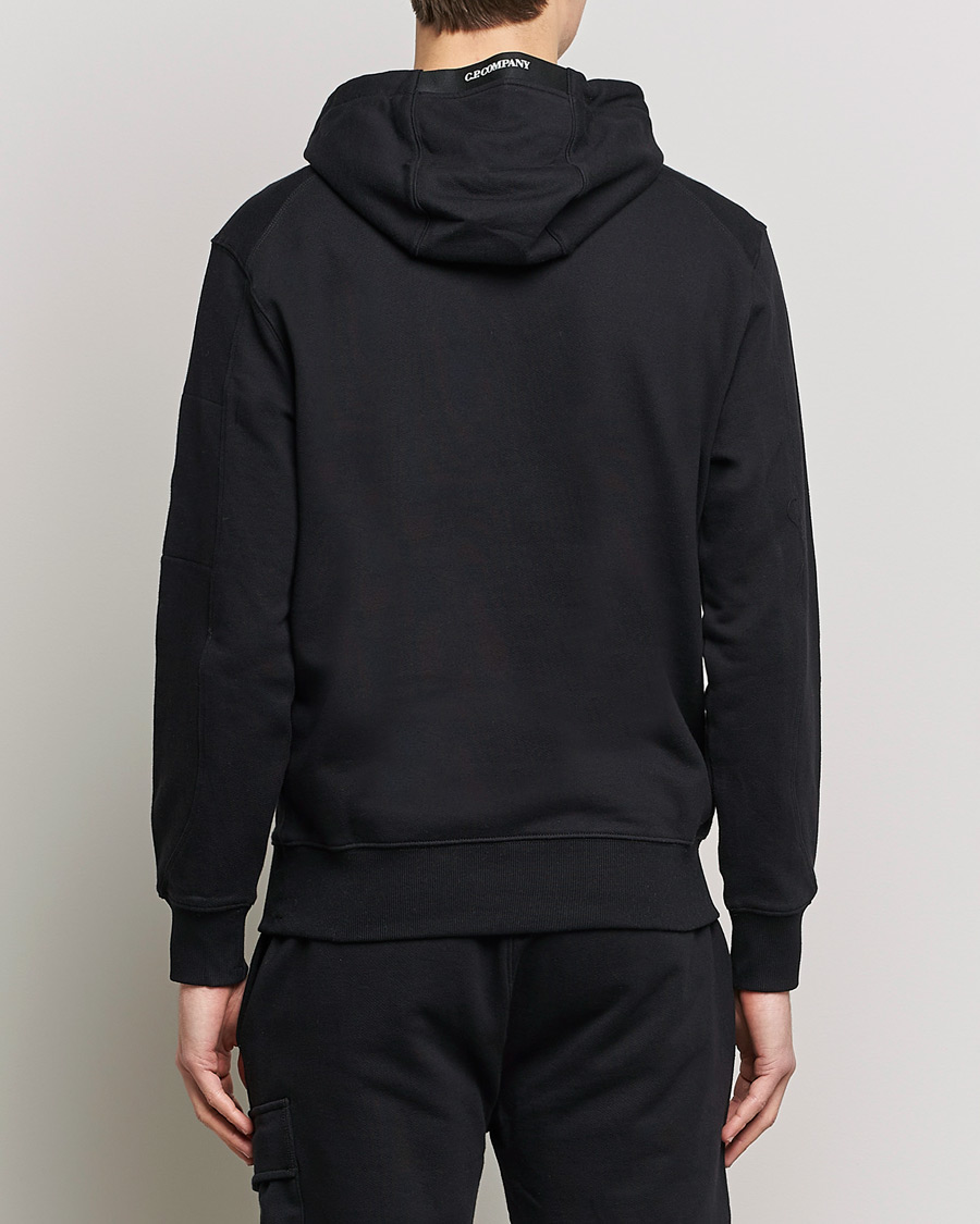 Mies | Puserot | C.P. Company | Diagonal Raised Fleece Hooded Lens Sweatshirt Black