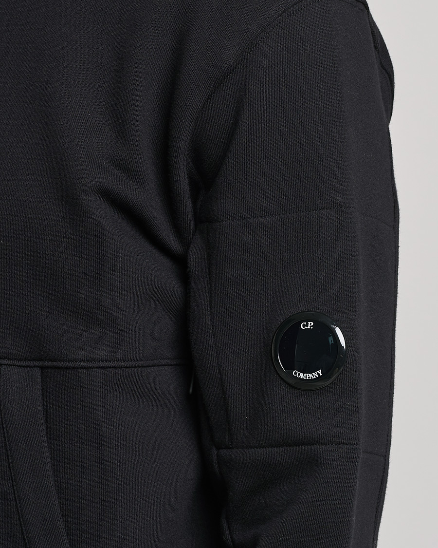 Mies | Puserot | C.P. Company | Diagonal Raised Fleece Hooded Lens Sweatshirt Black