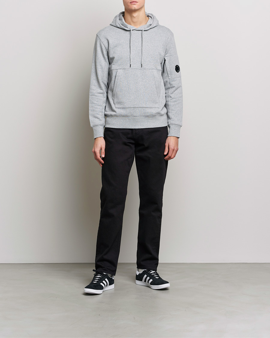 Mies | Puserot | C.P. Company | Diagonal Raised Fleece Hooded Lens Sweatshirt Grey
