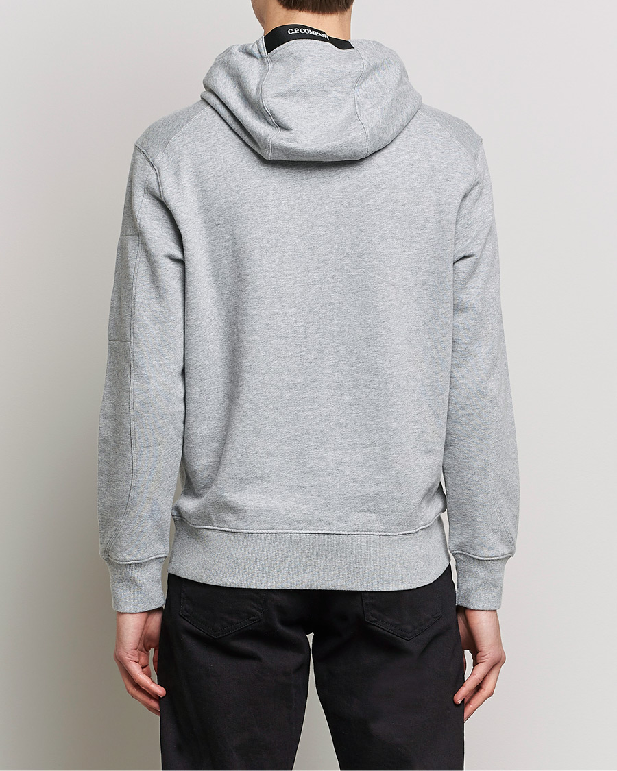 Mies | Puserot | C.P. Company | Diagonal Raised Fleece Hooded Lens Sweatshirt Grey