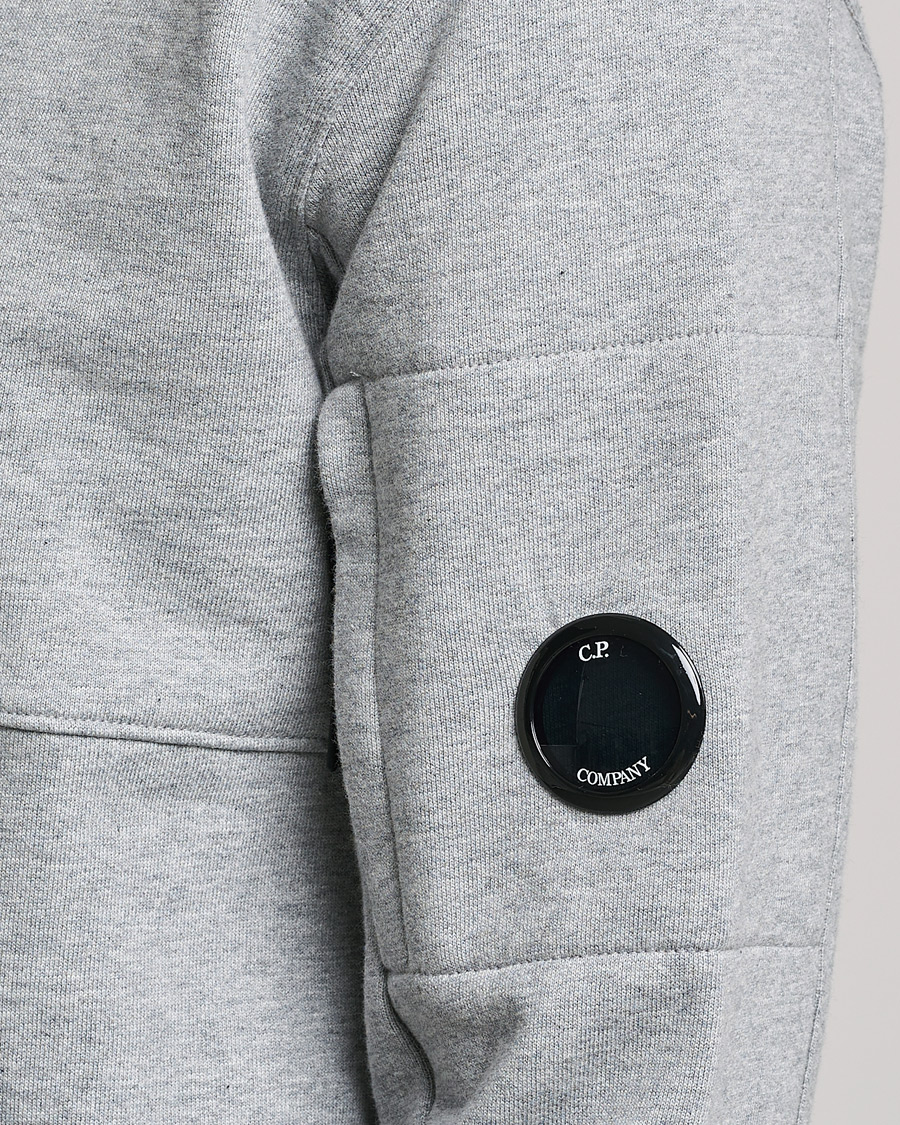 Mies | Puserot | C.P. Company | Diagonal Raised Fleece Hooded Lens Sweatshirt Grey