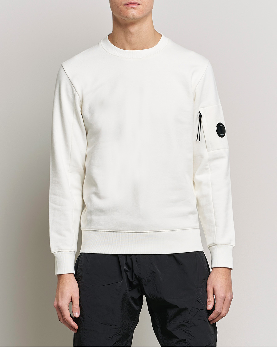 Mies |  | C.P. Company | Diagonal Raised Fleece Lens Sweatshirt White