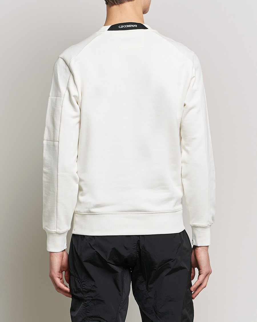 Mies | Puserot | C.P. Company | Diagonal Raised Fleece Lens Sweatshirt White