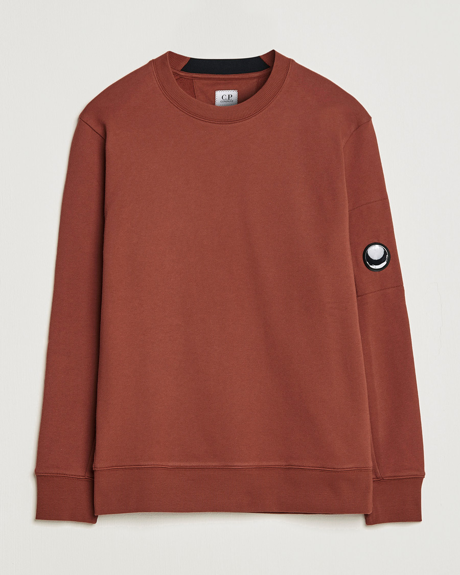 Mies | Puserot | C.P. Company | Diagonal Raised Fleece Lens Sweatshirt Rust