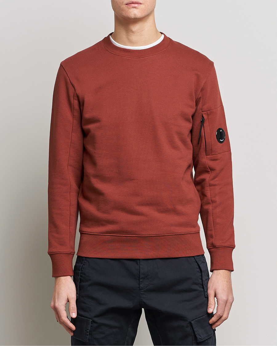 Mies | C.P. Company | C.P. Company | Diagonal Raised Fleece Lens Sweatshirt Rust