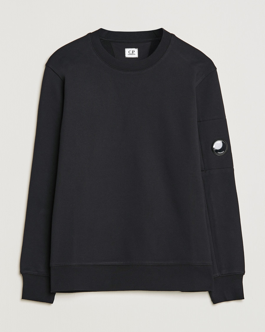 Mies | Puserot | C.P. Company | Diagonal Raised Fleece Lens Sweatshirt Black
