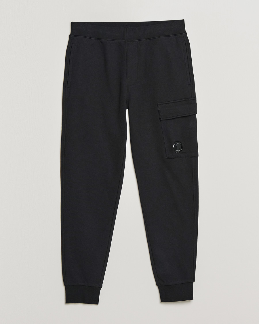 Mies | Housut | C.P. Company | Diagonal Raised Fleece Lens Sweatpants Black