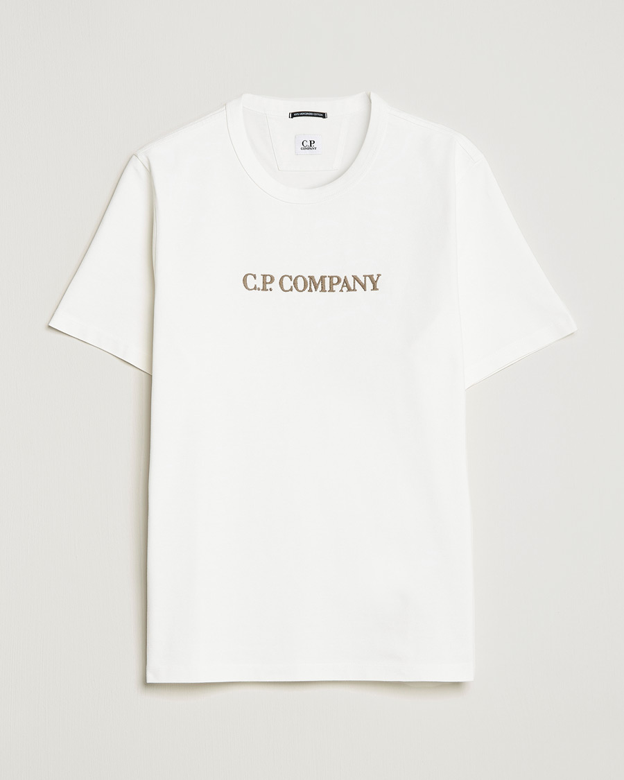 Mies | T-paidat | C.P. Company | Heavy Mercerized Cotton Logo Tee White