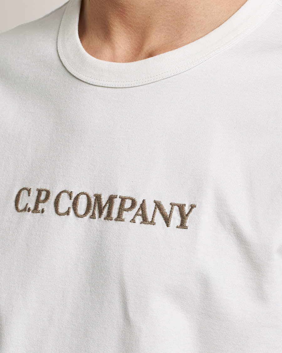 Mies | T-paidat | C.P. Company | Heavy Mercerized Cotton Logo Tee White
