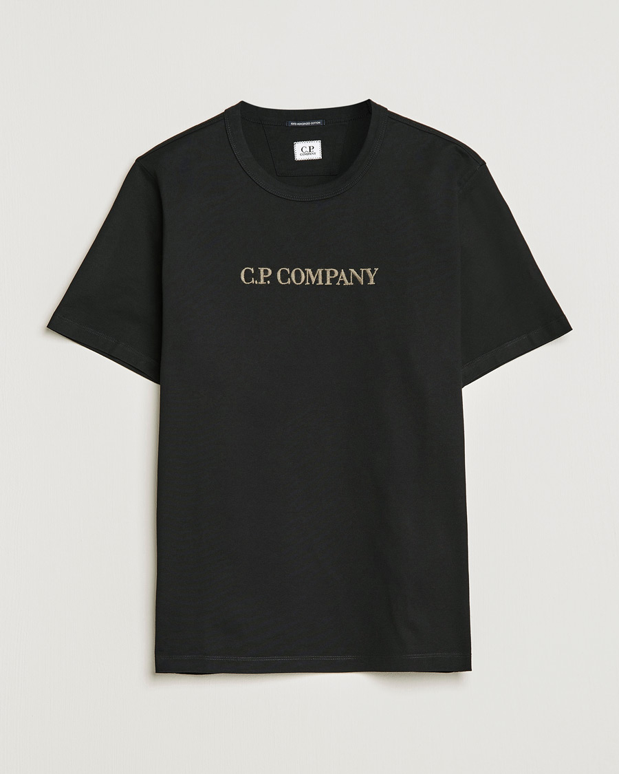 Mies | T-paidat | C.P. Company | Heavy Mercerized Cotton Logo Tee Black