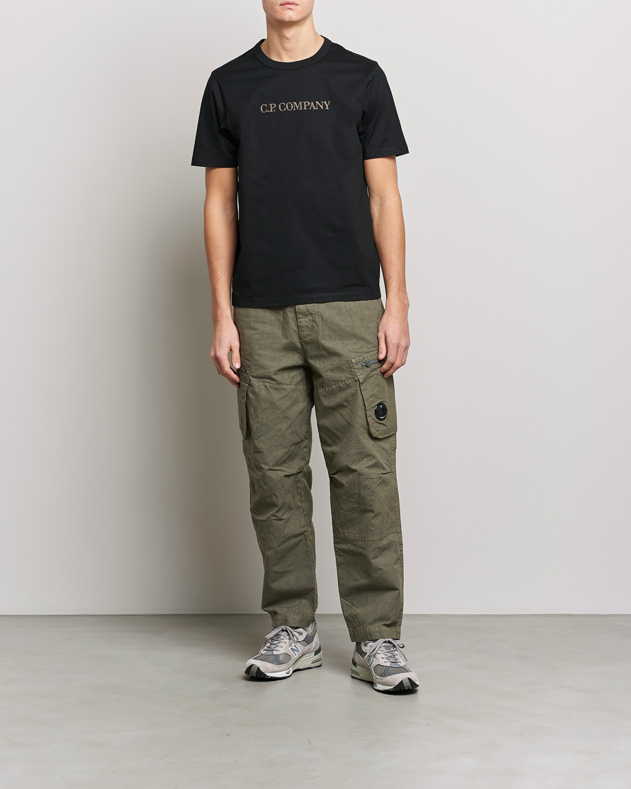 Mies | T-paidat | C.P. Company | Heavy Mercerized Cotton Logo Tee Black