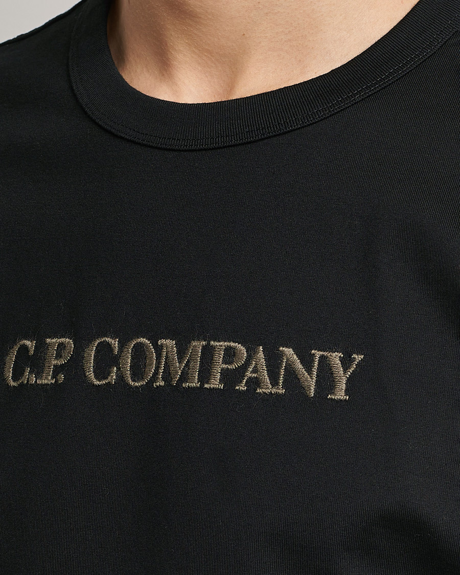 Mies | T-paidat | C.P. Company | Heavy Mercerized Cotton Logo Tee Black