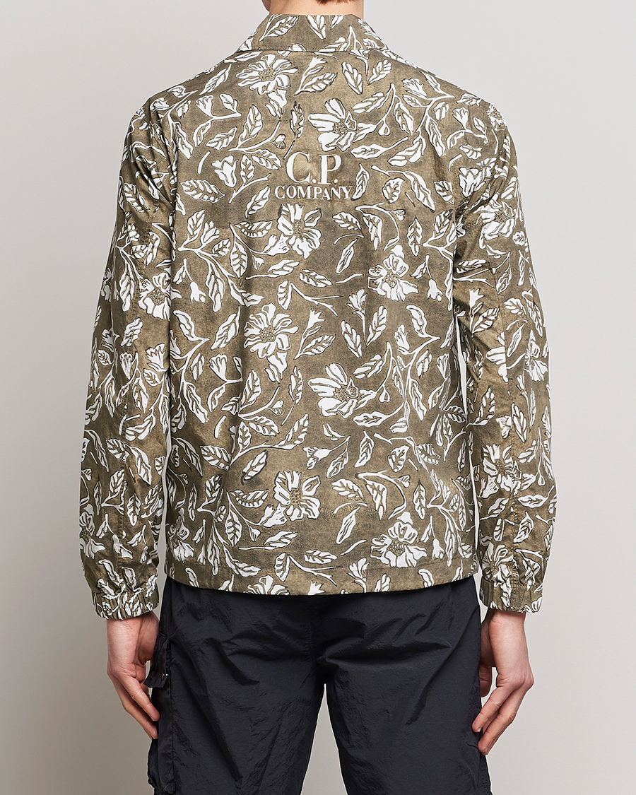 Mies | Kauluspaidat | C.P. Company | Garment Dyed Printed Popline Overshirt Olive