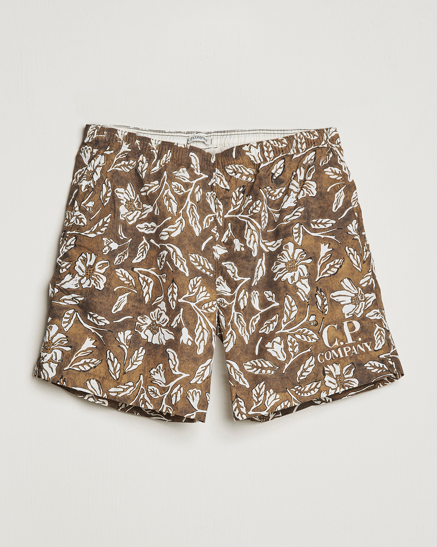 Mies | Uimahousut | C.P. Company | Garment Dyed Flatt Nylon Printed Swimshorts Olive