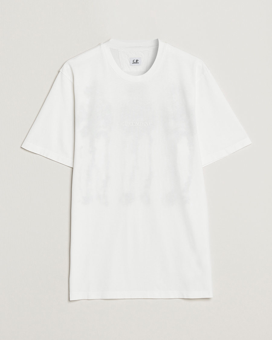 Mies | T-paidat | C.P. Company | Garment Dyed Jersey Printed T-Shirt White