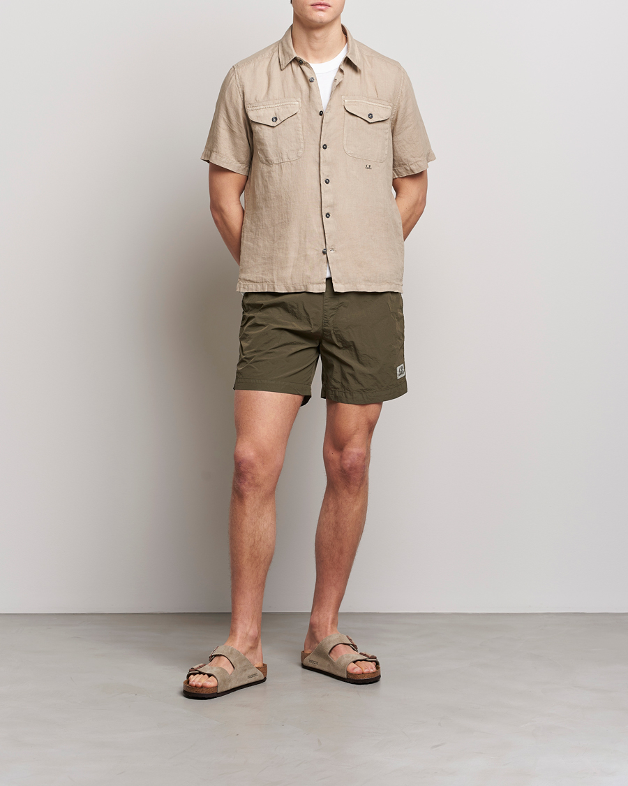 Mies | Uimahousut | C.P. Company | Flatt Nylon Garment Dyed Swimshorts Olive
