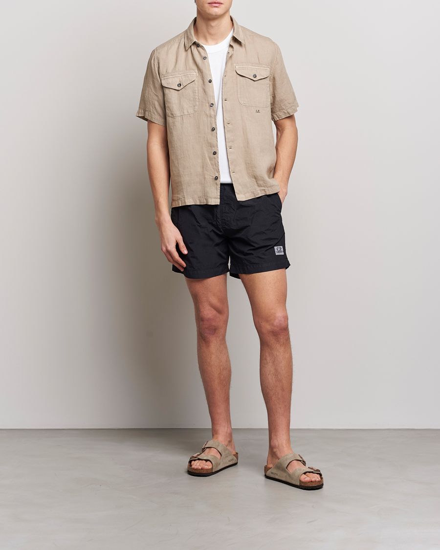 Mies | Uimahousut | C.P. Company | Flatt Nylon Garment Dyed Swimshorts Black