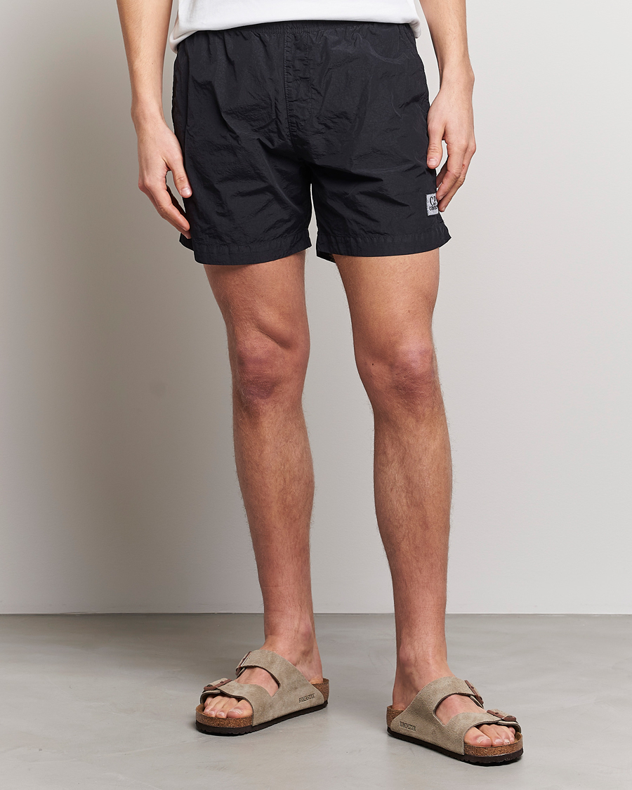 Mies | Uimahousut | C.P. Company | Flatt Nylon Garment Dyed Swimshorts Black