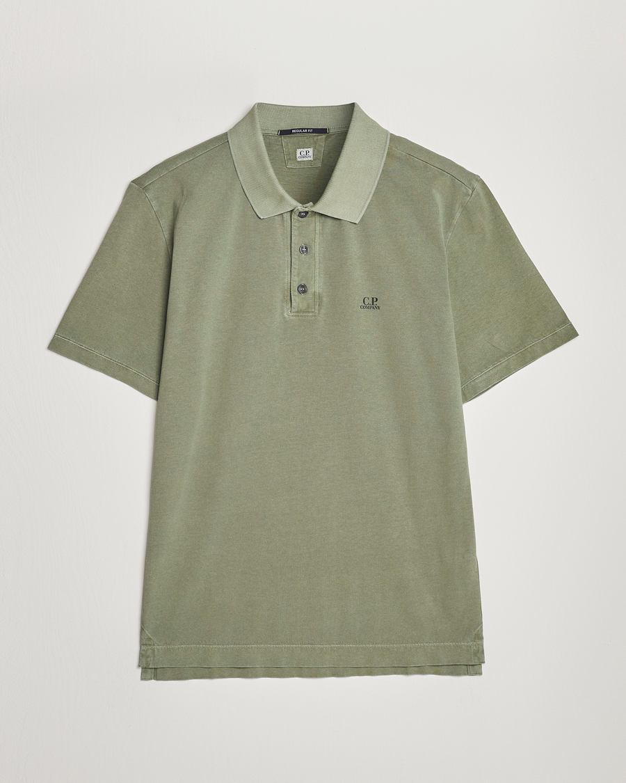 Mies | Pikeet | C.P. Company | Old Dyed Cotton Jersey Polo Olive