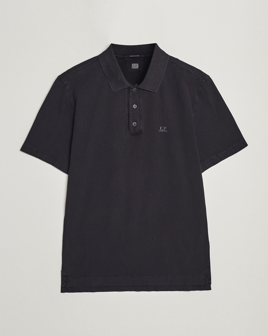 Mies | Pikeet | C.P. Company | Old Dyed Cotton Jersey Polo Black