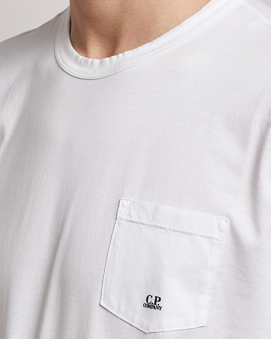 Mies | T-paidat | C.P. Company | Mercerized Cotton Pocket T-Shirt White