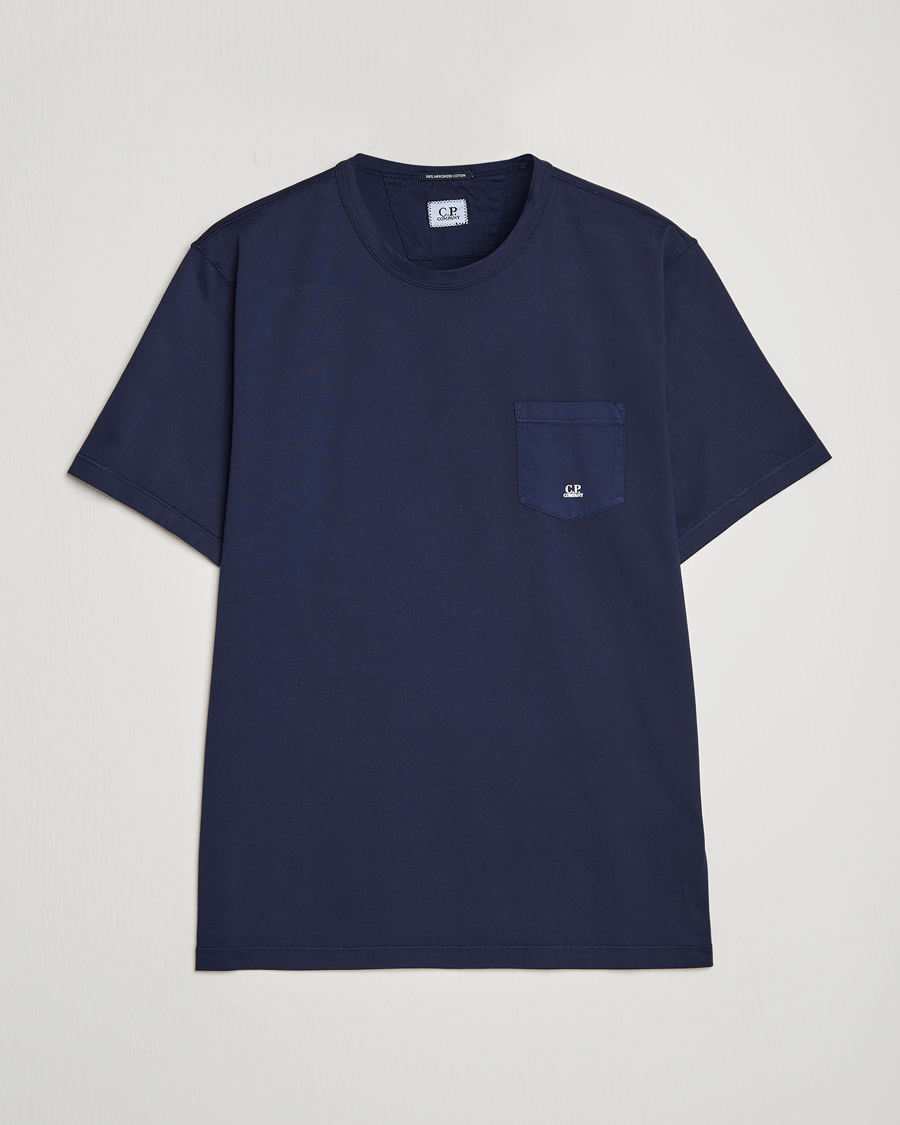 Mies | T-paidat | C.P. Company | Mercerized Cotton Pocket T-Shirt Navy