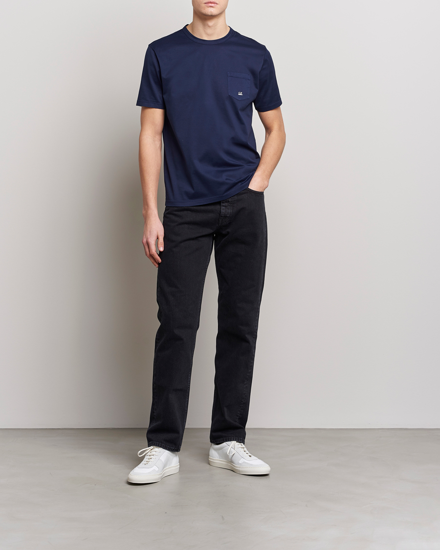 Mies | T-paidat | C.P. Company | Mercerized Cotton Pocket T-Shirt Navy