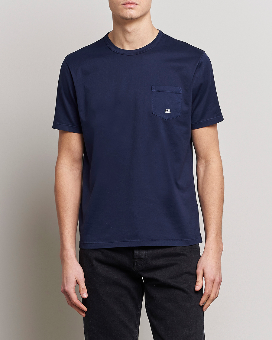 Mies |  | C.P. Company | Mercerized Cotton Pocket T-Shirt Navy