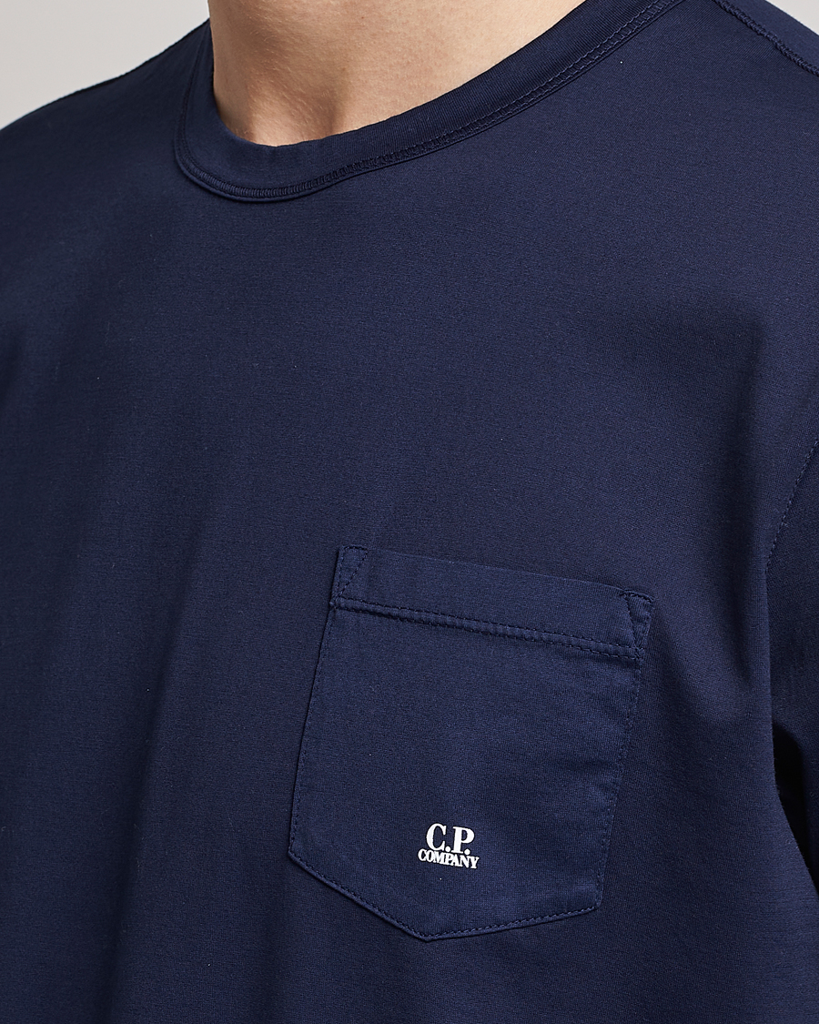 Mies | T-paidat | C.P. Company | Mercerized Cotton Pocket T-Shirt Navy